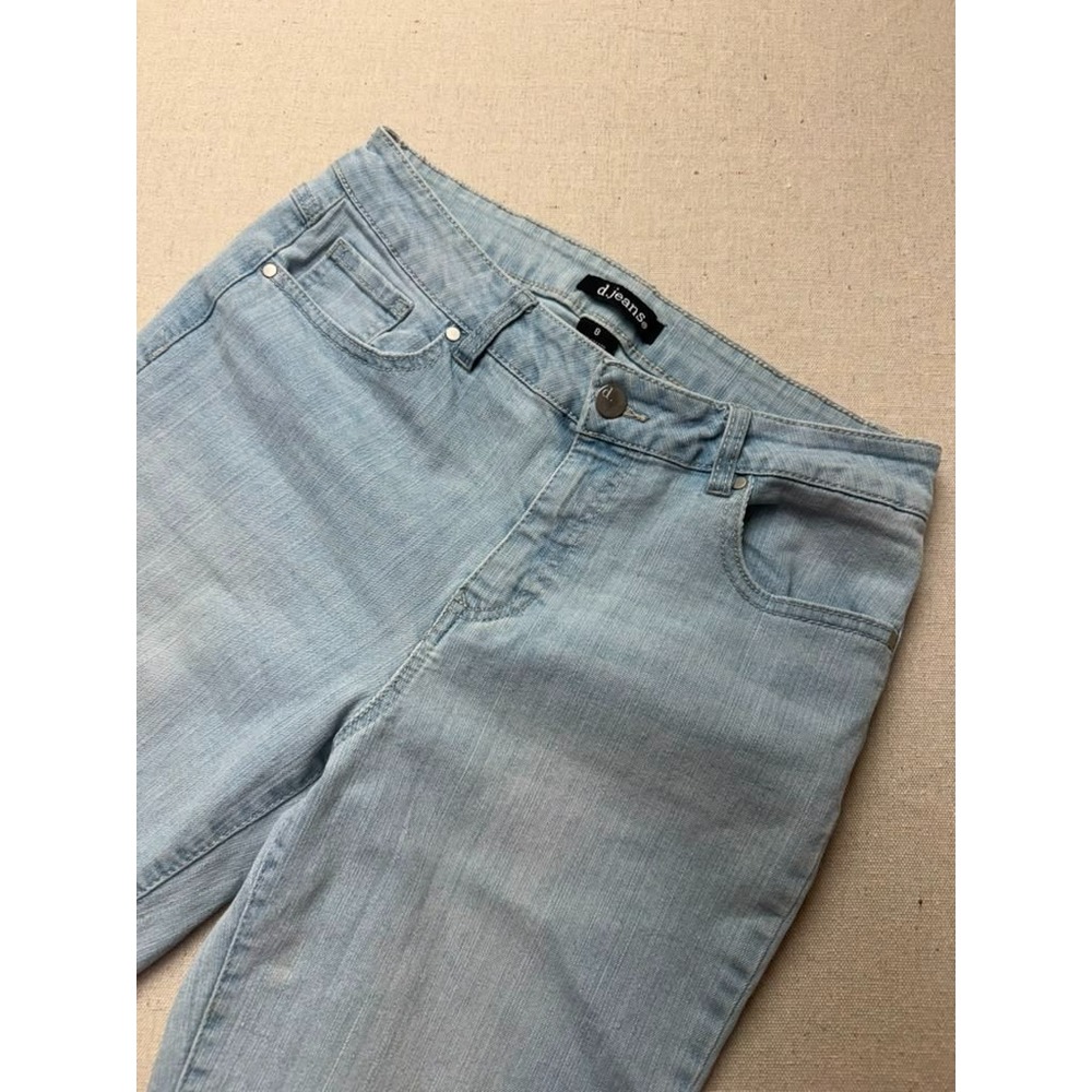 d.jeans Women's Jeans Size 8 Light Wash Straight Leg Denim [A177]